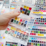 AOOKMIYA Van Gogh Netherlands 24/40 Color Solid Watercolor Paint Trial Pack 0.5/1ml Mini Pack Acuarela Artist Painting Art Supplies