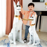 Artistic Large Dog Sculpture 102CM Home Decor Gentleman Pet Statue Living Room Centerpiece Decoración Hogar Buddha Statue