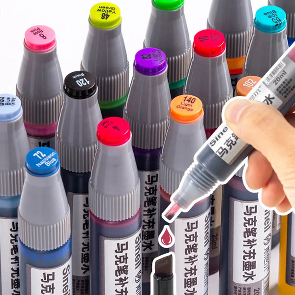 Marker Replenishing Liquid Universal Touch Marker Water Filling Liquid Alcohol Oily Ink Mark Pen Replenishment Liquid