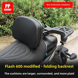AOOKMIYA PPshrimp is suitable for Qianjiang flash 600 safety bar modification accessories, folding backrest, waterproof quick-release sid
