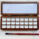 AOOKMIYA Empty Portable Watercolor Palette  24 Colors 1ML Wooden Watercolor Box Paint Tray Artist Travel Aquarelas Painting Art Supplies