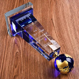 AOOKMIYA Custom Gold-Plated Dancing Metal Souvenir Trophy Cups Award Trophy Black Glass Crystal Base Manufacturer Metal Crafts Product