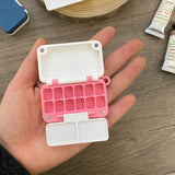 AOOKMIYA Mini Portable Watercolor Palette Empty Foldable 12-Gate Paint Box Student Travel Painting Sketch Paint Plate Art Supplies