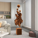 Large Modern Betta Fish Figurine Floor Sculpture Luxury Home Decor for Living Room Floor Standing Ornaments Entryway Decoration
