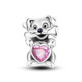 2025 Hot Sale Charms Bead 925 Sterling Silver Pink Butterfly Luminous Firefly Dangle Fit Bangle Bracelet Necklace DIY Jewelry