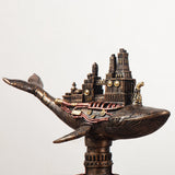 Deep Sea Mechanical Fish Whale Colourful Resin Statue Ornament Steampunk Style Home Decoration Decorative Crafts