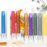 10ml/ Pearlescent Color Acrylic Pigment 3d Stereoscopic Painting Pen DIY Glass/ceramic Crafts Painting Border Waterproof Pigment