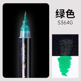 Glitter Highlighter Pen Soft Head Brush Fine Flash Markers Painting Maker for Scrapbook Diary Journal Student Stationery