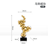 Ma to Success Decorations Home Decor Stainless Steel Art Sculpture,Living Room Decoration,Entrance,TV Cabinet,Desktop Ornament
