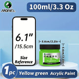 AOOKMIYA 1pc Marie's Professional Acrylic Pigment,Yellowish Green,100/300 ml(3.38 oz/10.1 oz),Perfect for Rock, Glass,Canvas,Adult,Artist