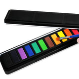 AOOKMIYA 12color Solid Watercolor Paint Not Easy To Waste Portable Durable Outdoor Sketching Travel Painting Illustration Design Manicure  AOOKMIYA.COM