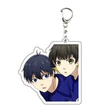 AOOKMIYA ART+ Creative Gifts Blue Lock Isagi Yoichi Acrylic Anime Keychain Bag Charms Pendant Jewelry Cute Creative Key Ring Friends Gift Figure Cartoon
