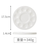 AOOKMIYA Portable Ceramic Palette Round Flower Multi-grid Palette Paint Tray Gouache Watercolor Paint Painting Art Supplies