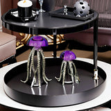 Luxury Crystal Jellyfish Ocean Art Theme Ornament Living Room Desktop Sample Metal Soft Decoration