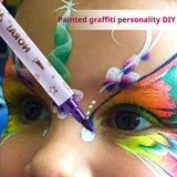 10Pcs Metal Colorful Double Head Nail Tattoo Pen, Beautiful Pen, Student Greeting Card, Handbooks Painting, Wholesale Stationery