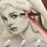 AOOKMIYA New Sketch Rubbing Pen Set Wooden Handle Art Special Paper Brush High-glow Smudge Correction Smear Tool Copy Art Supplies