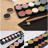 90 Color Pearl Handmade Solid Watercolor Pigment Gold Silver Low Gloss Single Disc Student Painting Supplies Art Supplies（2）