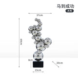 Ma to Success Decorations Home Decor Stainless Steel Art Sculpture,Living Room Decoration,Entrance,TV Cabinet,Desktop Ornament
