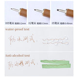 AOOKMIYA 3pcs/set Brown Waterproof Hook Line Pens Evening Clock Needle Pen Art Special Comic Sketch Tracing Pen Drawing Supplies