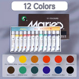 AOOKMIYA Marie's Oil Paint Set,24/18/12 Oil-Based Colors,12ml/0.42oz Tubes for Canvas,Drawing,DIY for Artists,Adult,Student Gifts Ideal