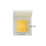 AOOKMIYA 100PCS 24K Gold Leaf Gold Foil Sheets for Decoration Arts Crafts Paper Home Real Gold Foil Gilding Paper