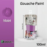 AOOKMIYA Marie's 1pc 100ml/3.38oz Gouache Paints,Rich Color,Highly Strong Coverage for Paper,Canvas,Wood Painting for Adults,Students