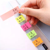 Mini Long Sticky Notes Cute Notes Bookmark Sticker Fluorescent Strip Students Use Creative Colored Bars   Memo Pad