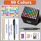 24-168 Color Alcohol Double-ended Oily Marker Painting Art Set Office Culture and Educational Supplies