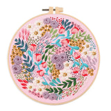 AOOKMIYA Embroidery Kit for Beginners and Embroidery Enthusiasts - Includes Floral Landscape with Thread Needles
