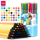 AOOKMIYA Deli Children Painting 48 Colors Non-toxic Washable Watercolor Pen Colorful Journal Pens Planner Pens Children's Art Supplies