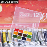 AOOKMIYA Holbein New Ancient Color Watercolor Paint 48 Colors 1ML Sub-pack Opaque Four Seasons Series Aquarelle Nail Art Supplies