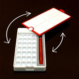 AOOKMIYA Portable Travel Watercolor Box Flip Rotating Palette Multifunctional Paint Pallet Students Going Out Painting Art Supplies