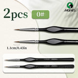 AOOKMIYA Marie's 2pcs Fine Micro Paint Brush,11 Sizes Detail Paintbrushes for Number Painting,Acrylic,Craft,Mini Figure,Rock for Artists