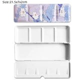AOOKMIYA New Empty Watercolor Palette Tin Box Paint Storage Paint Tray Cartoon Rabbit Pattern Aquarela Paint Painting Art Supplies