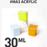 HIMI Acrylic Paint Set, 36 Colors x 30ml Jelly Cup Design in a Carrying Case Non-Toxic for Canvas, Wood, Fabric, Leather Drawing