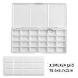 AOOKMIYA Empty Palette Watercolor Pigment Plastic Packaging Box 24/48 Grid Watercolor Storage Box Student Paint Pallet Art Supplies