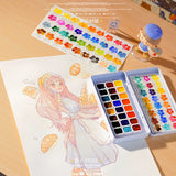 AOOKMIYA MIJELLO watercolor paints gold  colors artist 12/24/36/125color gold pure pingment set 0.5/1/2ml  With color card  art supplies AOOKMIYA.COM
