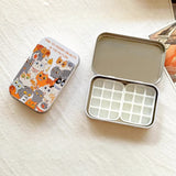 AOOKMIYA Portable Palette Watercolor Paint Repackaging Iron Box Paint Storage Box Nail Art Paint Tray Student Travel Art Supplies