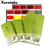 Kuretake Watercolor Paint Set 12/24/36/48 Color, Professional-quality art supplies for artists adult painting, Made in Japan