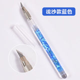 Cute Bubble Bead Pen Small Pointed Pen Knife Student Handwriting Stickers Cut Quicksand Oil Painting Spatula Art Carving Knife