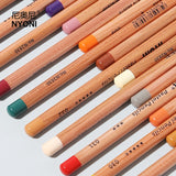 AOOKMIYA 24 Colors Nyoni Charcoal Pastel Pencil Set Sketch Skin Chalk Pencil Art Student Professional School Art Supplies for Artist