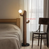 Creative Design Sense Vertical Floor Lamp High-end Solid Wood Living Room Bedroom  Artistic Atmosphere Including Light Bulbs