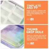 1 set Watercolor Pigment Box Empty Metal Tinplate Palette Jar Paint Mixing Tray Art Painting DIY Oil Colors Household Storage