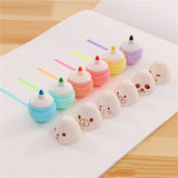 6Pcs Kawaii Mini Pills Highlighter Pen Set Cute Funny Smiling Face Fluorescent Marker Pen School Office Art Stationery Supplie