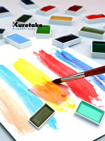 AOOKMIYA Kuretake Soild Watercolor Paint Single Pan Professional Water Color Paint for Painting Art Supplies  AOOKMIYA.COM