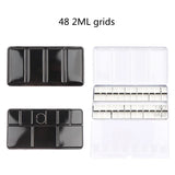 AOOKMIYA Large Empty Metal Watercolor Tin Palette 28/48 Grid Portable Solid Pigment Storage Box Portable Sketching Student Art Supplies