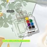 18/15 Style Color Box Mini Watercolor Pigment Packaging Box Acrylic Material Exquisite and Compact Portable and Portable