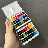 empty Italy Fome heavy enamel limited color palettes 12/24 grid watercolor pigment beginner  storage box art supplies 2025