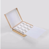Brass Electroplated Watercolor Paint Box Heavy Industry Material Multi Functional Travel Sketching Box Student Art Supplies