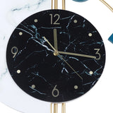 AOOKMIYA ART+ Creative Gifts Silent Wall Clock for Living Room Bedroom Wall Decorations Creative Semicircle Marble Quartz Wall Clock Gift